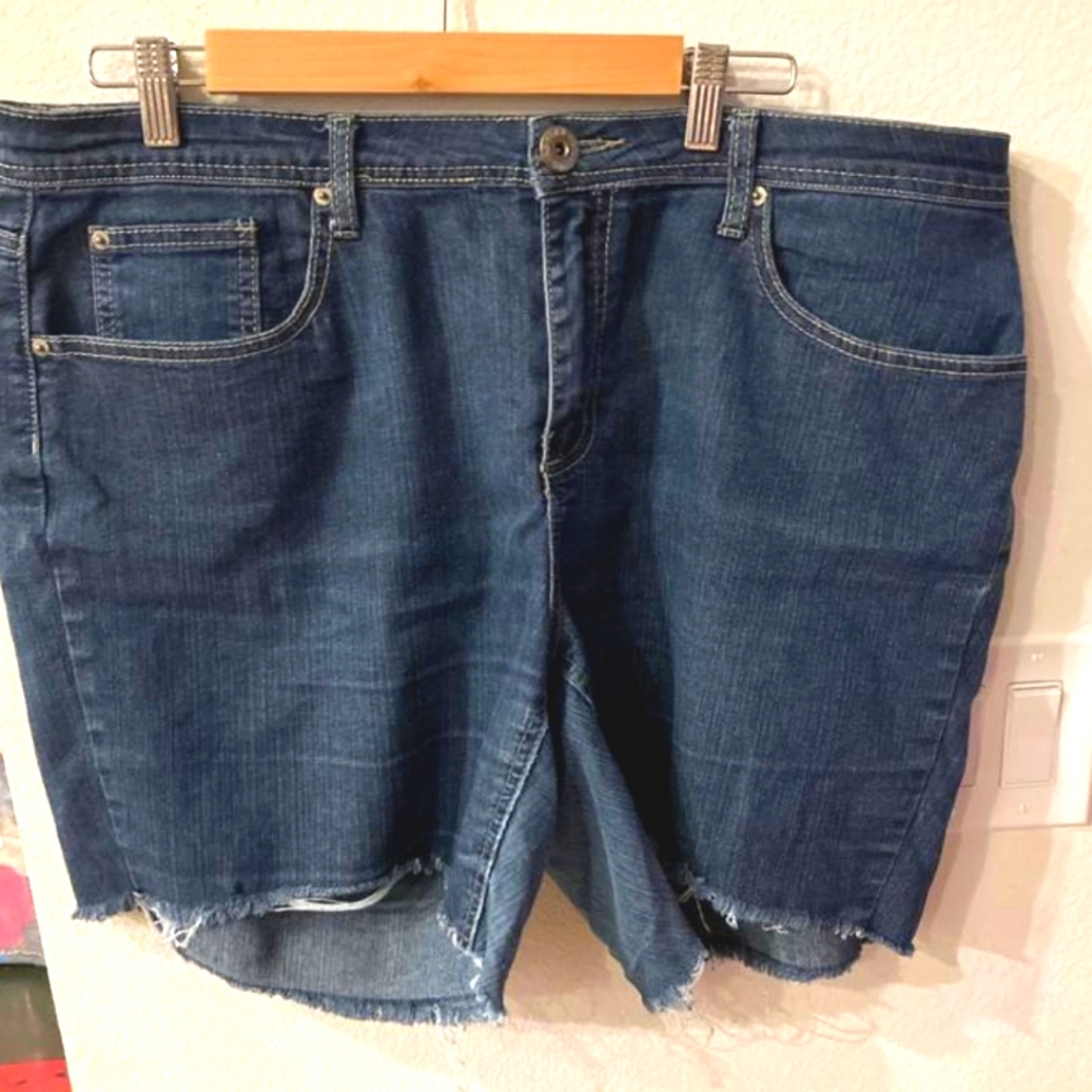 Ashley Stuart size 16 denim shorts cut offs